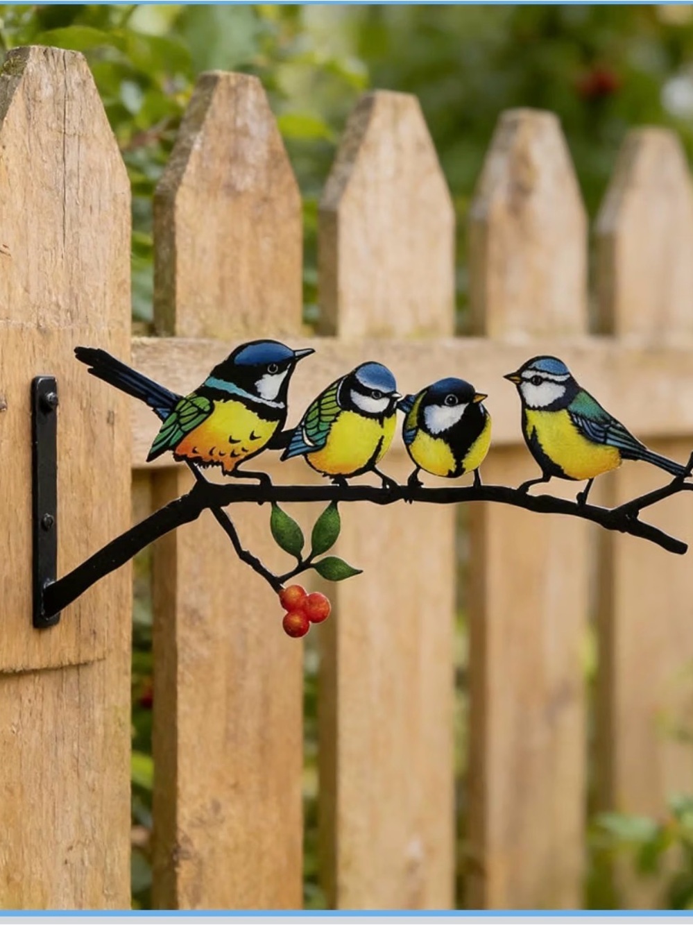 ✴️New✴️Decorative Yellow Blue Bird Wall Hook - Outdoor Garden Accent